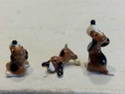 Vintage Group Of 3 Hagen Renaker Miniature Hound Dog Figurines