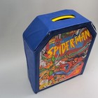 Vintage Tara Toy Marvel Spider-man Collectors Carrying Case Blue 12 Figures