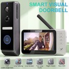 2 4g Wireless Smart Visual Intercom Video Doorbell Camera Monitor 4 3  For Home