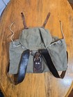 Vintage Swiss Army Military Rucksack Backpack Salt Pepper Canvas