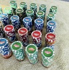 Las Vegas Nevada Casino Poker Chips Lot - Mixed Colors  29 Rolls  725 Pcs 