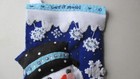 Christmas Stocking Felt Hand Stitched Let It Snow  Finished
