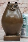 Modern Art Bronze- Fat Cat  Signed Botero Bronze Sculpture Art Figurine Figure