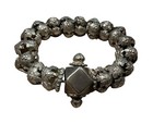 Rare Antique 19th Century Silver Indian Flower Link Tribal Anklet Bracelet