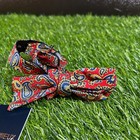 Cremieux Bow Tie Red Paisley Silk Adjustable Necktie Formal Party Wedding Mens