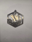 Vintage Norwegian Pewter Cross Pendant Signed Made In Norway Ornate Heraldic