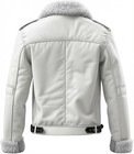 Men   s Genuine Sheepskin Shearling Aviator Bomber Leather Jacket Winter Fur Coat