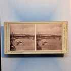 London Stereoview 3d C1895 Paddlesteamer Boat Victoria Embankment City History