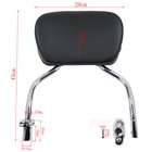 Chrome Detachable Sissy Bar Pad Backrest For 15- 2020 Harley Flrt Freewheeler T