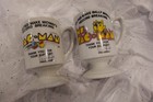 Vintage  Electronic Video Game Arcade Machine Ms  Pac Man Dealer Mug Set   Rare