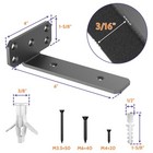 6 Pack Shelf Brackets Floating 6  Shelves Wood Shelving Hardware Heavy Duty