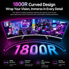 27-inch Curved Monitor  Full Hd 1080p  100hz  Built-in Speakers  White