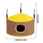 Bird Plush House Cage Pineapple Bird Nest Warm Plush Hammock Hanging Cave 