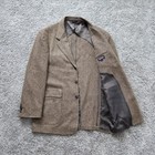 Coach Three Button Wool Knit Blazer Jacket Men s Medium M 44 R Brown Usa Made 