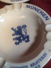 2 Vintage Lowenbrau Munchen Grosste Brauerei Bayerns Ashtrays