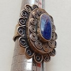 Ultra Rare Ancient Roman Silver Ring Engraved With Stunning Blue Stone Authentic