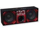 Red Fully Loaded Speaker Box W  2x 10  Woofers  6  Driver  2x 4  Tweeters