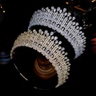 Princess Crystal Crown Bridal Headdress Diadem Wedding Hair Party Gold Silver