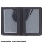 Asr Federal Heavy Duty Black Leather Double Id Holder - Fits 2 Standard Ids