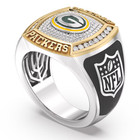 Green Bay Packers True Fan 1 2 Ct Diamond Two-tone Yellow Gold And Silver Ring