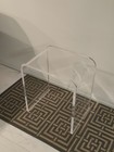 1970 s Vintage Heavy Lucite Side End Table Mid Century Modern Hollywood Regency 