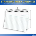 1intheoffice 4x6 Spiral Bound Index Cards White 50 Cards pack 6 Pack