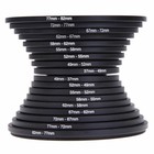18 Pcs Filter Ring Adapter Set Lens Metal Stepping Rings Step Up Down Lenses