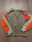 Nike Boys Swoosh Tan orange Colorblock Fleece Track Jacket Zip Size S 4-5 Retro