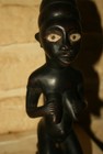 Mid 20 Th C  Mayombe Nkisi Fetish Figure Mirror Eyes  African Tribal Art 25 Cm