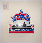 1979 Nba All Star Game Poster Size Lithograph Signed By Artist 308 1000 17 x17 
