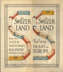 1933 Swiss Switzerland Travel Brochure  inter-national Railway Connections Map 