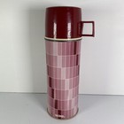 Vintage Thermos Cup Red Checkered Pattern Filler 22f Cup 22a63 Stopper 722