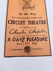 1919 Charlie Chaplin A Day   s Pleasure Original 7x18    Movie Poster Pressbook Cut
