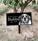 Personalized Pet Stone Memorial Grave Marker Granite Plaque With Stand Dog Cat