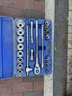 21 Piece Socket Sae 3 4    Drive Wrench Set Westward 4yp81 Chrome In Carry Case