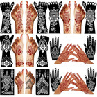 Large Henna Tattoo Stencils Kit - 12 Reusable Self-adhesive Templates