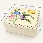 Vintage Blue Ridge Pottery Nove Rose Lidded Trinket Box Set 3 Small Trays 40s