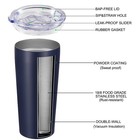 Vegond 20oz Tumbler Bulk Lid And Straw 12 Pack Stainless Steel Vacuum Insulated