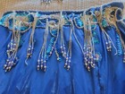 Vintage Electric Blue Beaded Stage Costume Beautiful 1970s 1980s  Size  L