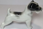 Made In Germany Fox Terrier Black   White Dog Miniature Porcelain Mini Figurine
