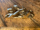 Vintage Small Pair Of Cast Polished Bronze Bow Skene Chocks 3 1 2   2