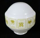 Nos Vtg 60s Mid Century Glass Light Fixture Shade Zodiac Signs Astrology 6  W