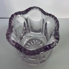 Glass Beaded Scalloped Edge Oval Toothpick Pale Lilac Purple Pastel