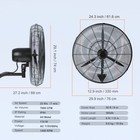 Wall Mount Fan 24  Misting Fan Oscillating Metal Fan Waterproof 3 Speed
