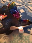 Ty Beanie Boos Anora The Dragon  6  Black With Rainbow Shimmer Wings - W  Tag