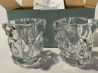 Partylite Glacier Lights Pair Tealight Votive Round Candle Holders Nib