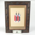 Woodrow Wilson Woody Big Bow Painting Kiowa Native American Gouache Vintage