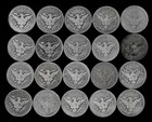 Barber Half Dollar Roll  20 Coins  90  Silver  1892-1915  Lot E06