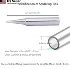 Soldering Iron Tips 900m Solder Tip Replacement  900m-t-1 2d  5pcs  