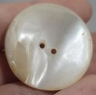  2  Vintage Art Deco Large Mother Of Pearl Two Hole Buttons